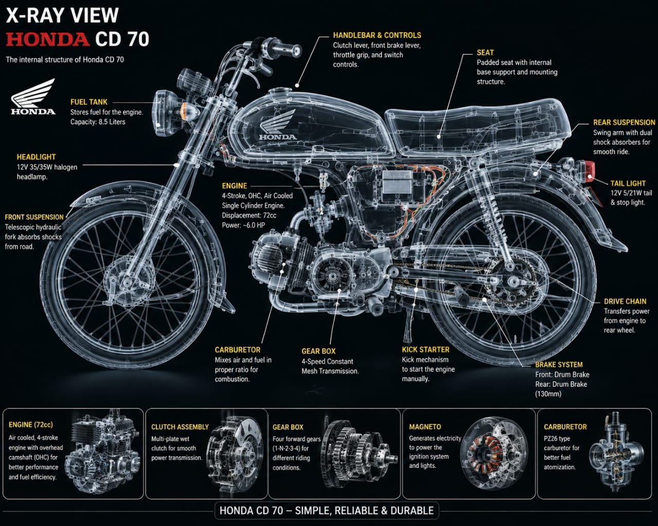 Honda Bike X-Ray — What’s Inside?